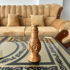 Handmade Carved Wood Vases